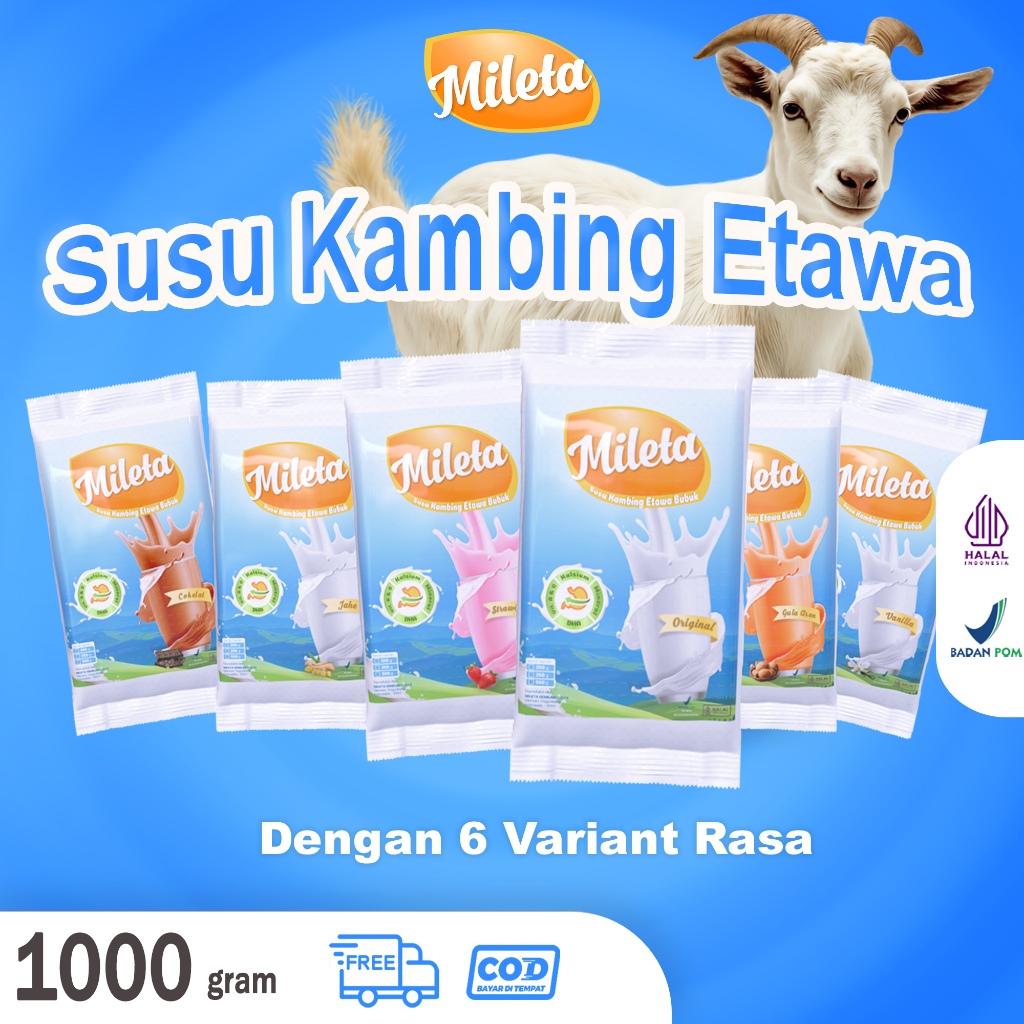 

PROMO!!! SUSU KAMBING ETAWA BUBUK MILETA 1 Kg Susu Untuk Keluarga Sehat 100% Orignal