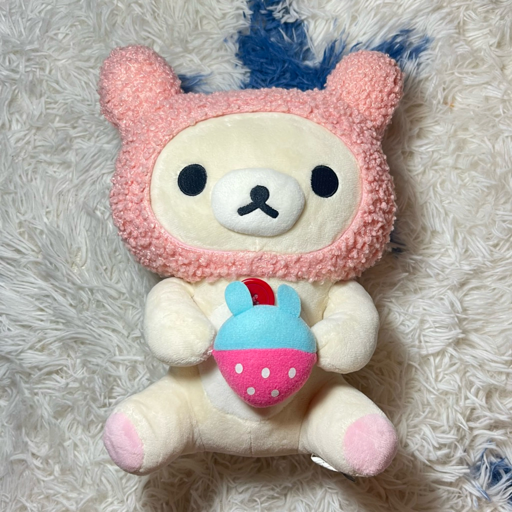 Korilakkuma Plush Strawberry Boneka Korilakkuma San X Boneka Rilakkuma Korilakkuma
