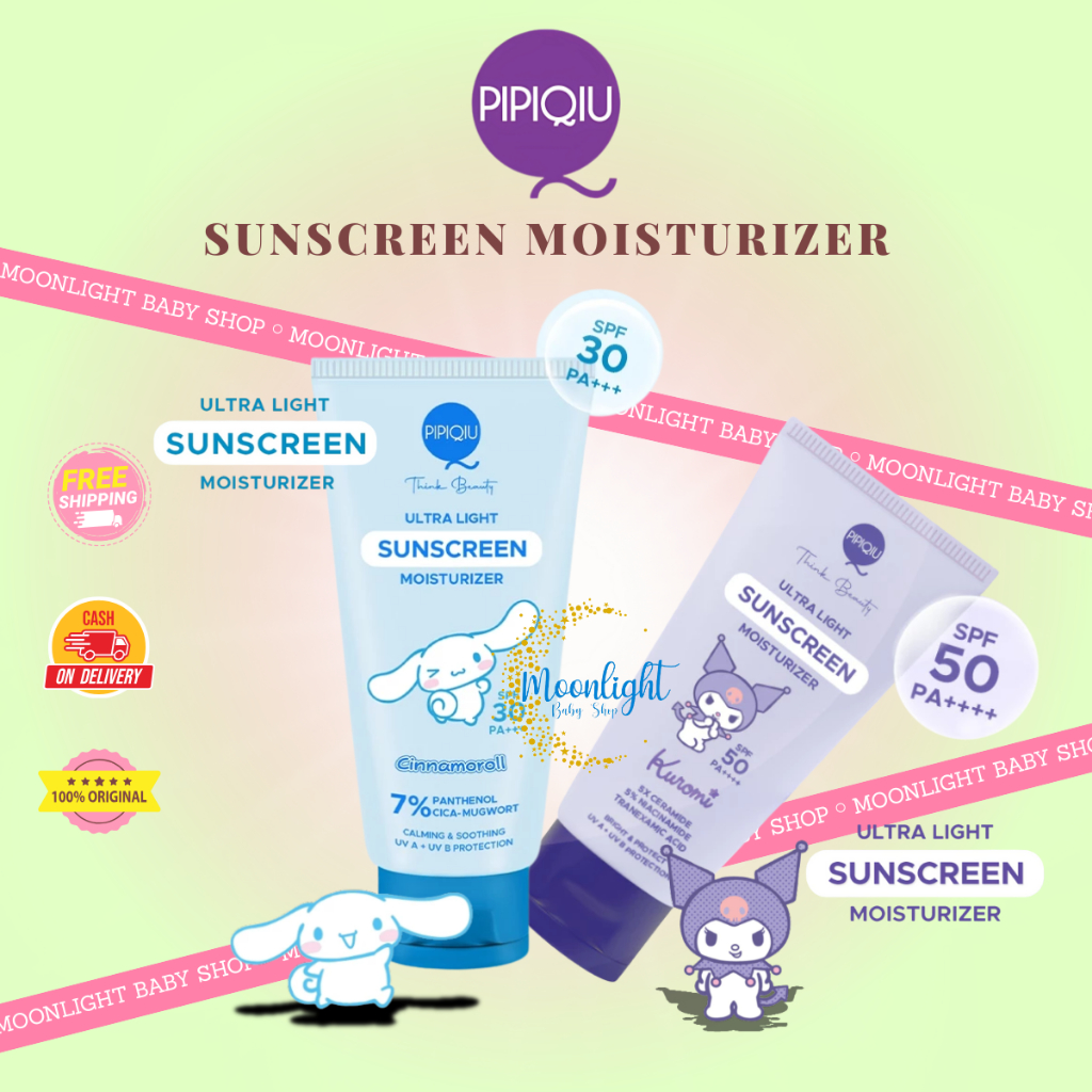 PIPIQIU Ultra Light Sunscreen Moisturizer 30ml | Bright & Protect SPF 50 PA++++ Special Edition
