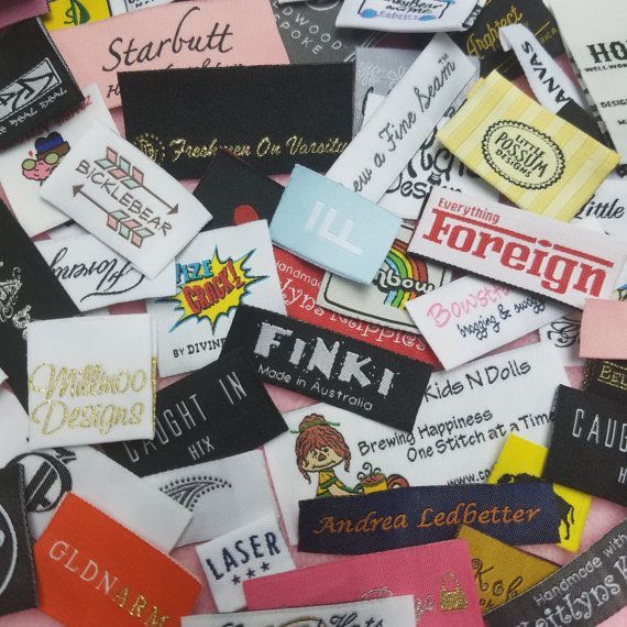 

label woven custom, woven damask, label bordir, label rajut, label nama, tag label baju free design