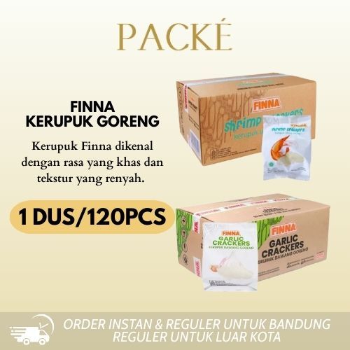 

Kerupuk Udang Goreng Finna Siap Makan CARTON isi 120pcs X 10g