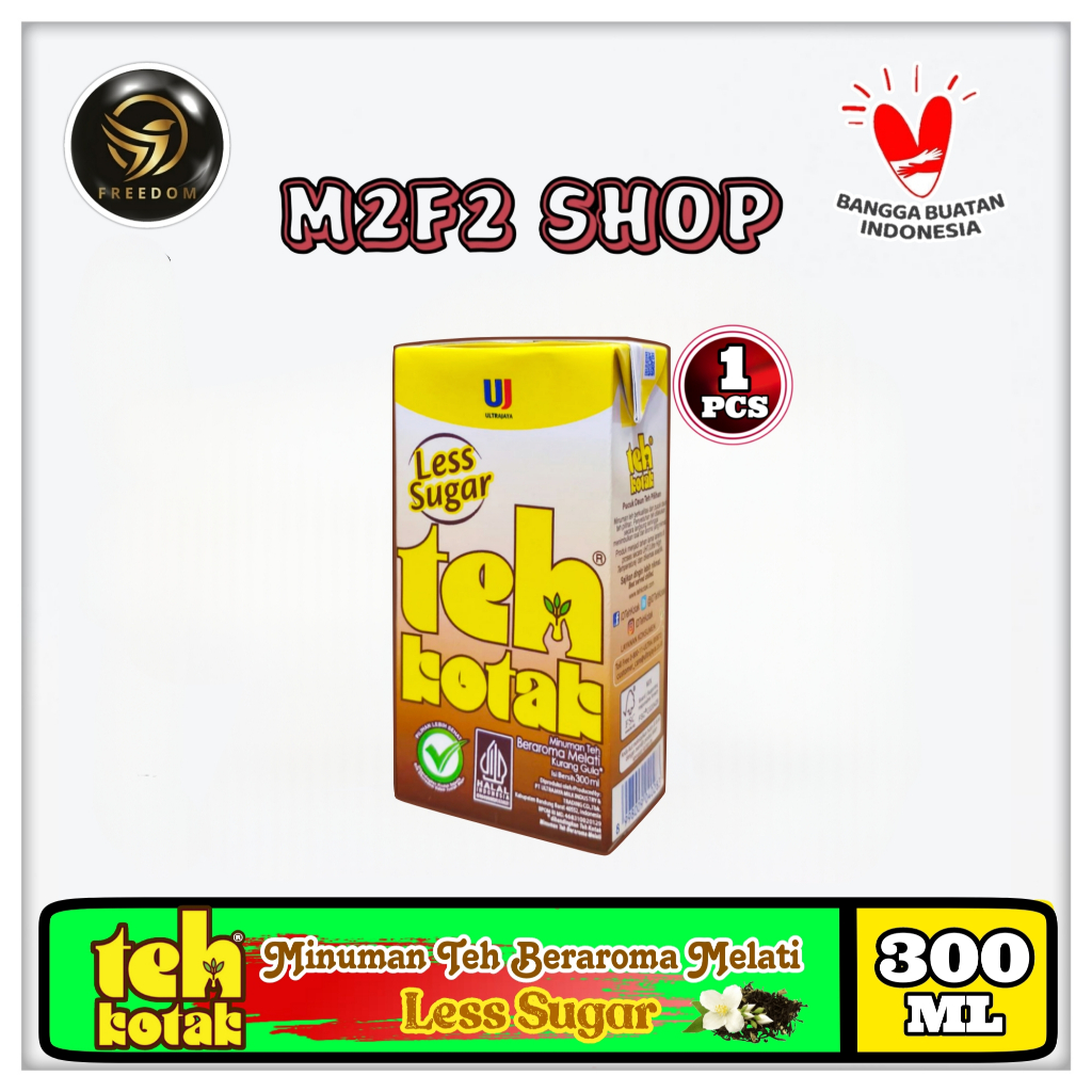 

Teh Kotak Ultra Jasmine Tea Less Sugar | Teh Melati Rendah Gula - 300 ml (Kemasan Satuan)