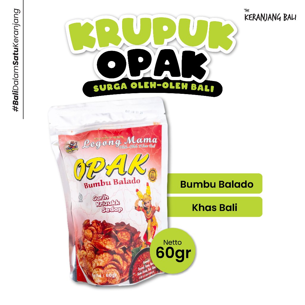 

The Keranjang Bali Krupuk Opak Bumbu Balado Khas Bali
