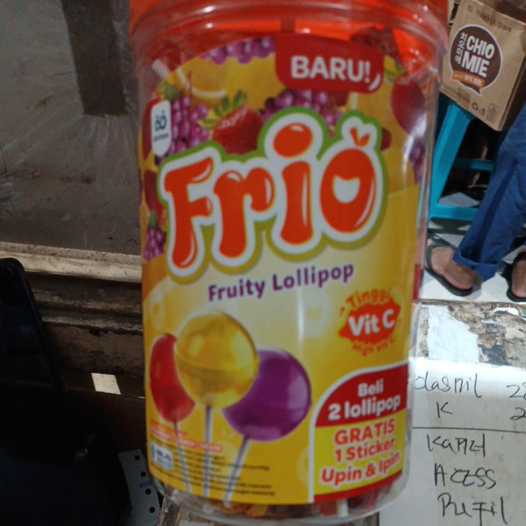 

permen frio fruity lolipop toples @40pcs