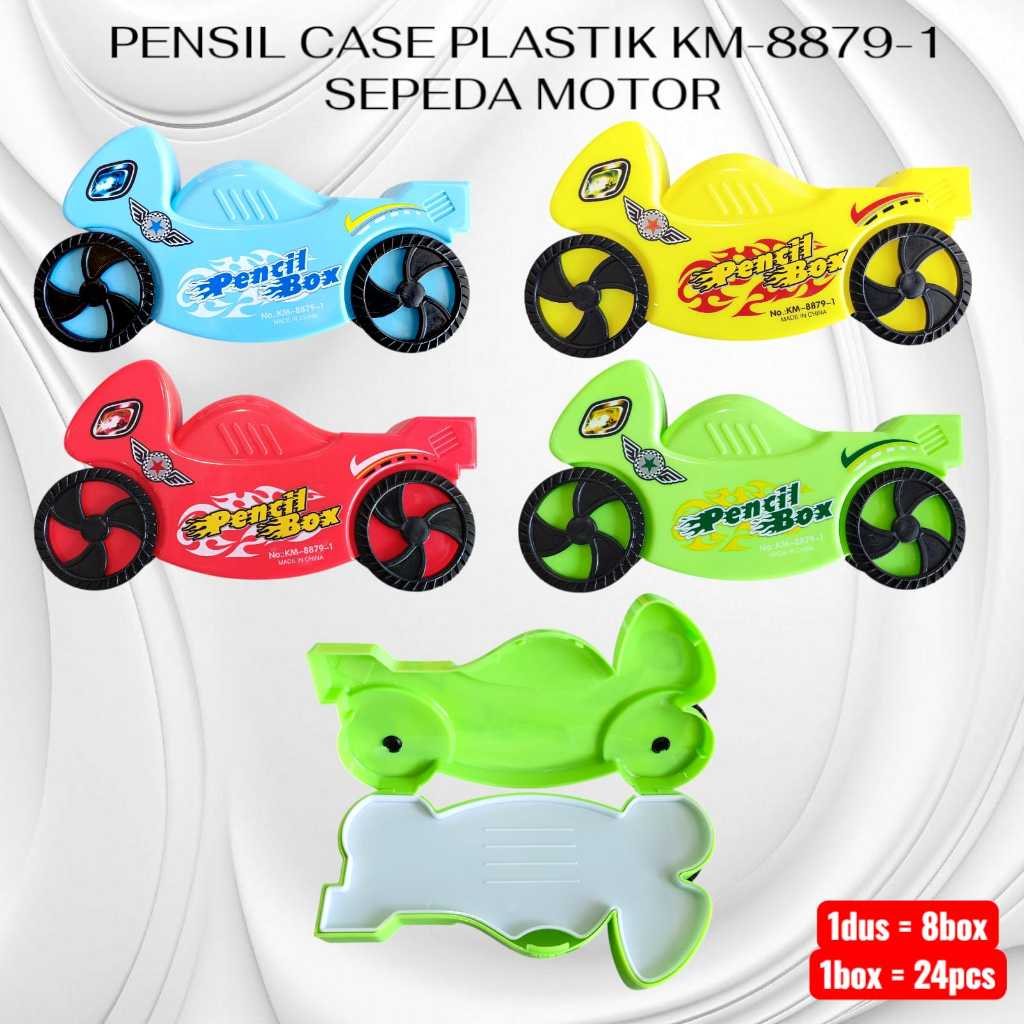 

Penil Kase Plastik KM-8879-1 Sepeda Motor/ tempat pensil model sepeda motor