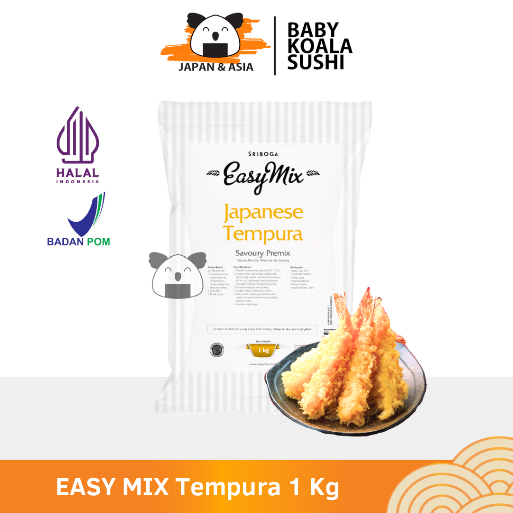 

EASY MIX Tepung Goreng Tempura 1 Kg Halal | Tempurako Ala Jepang
