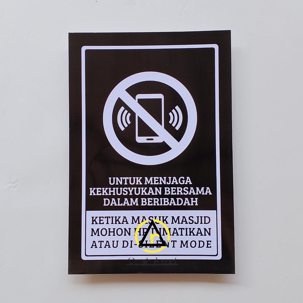 Poster Matikan Handphone - Silent Mode Handphone - Poster Tempat Ibadah - Poster Masjid