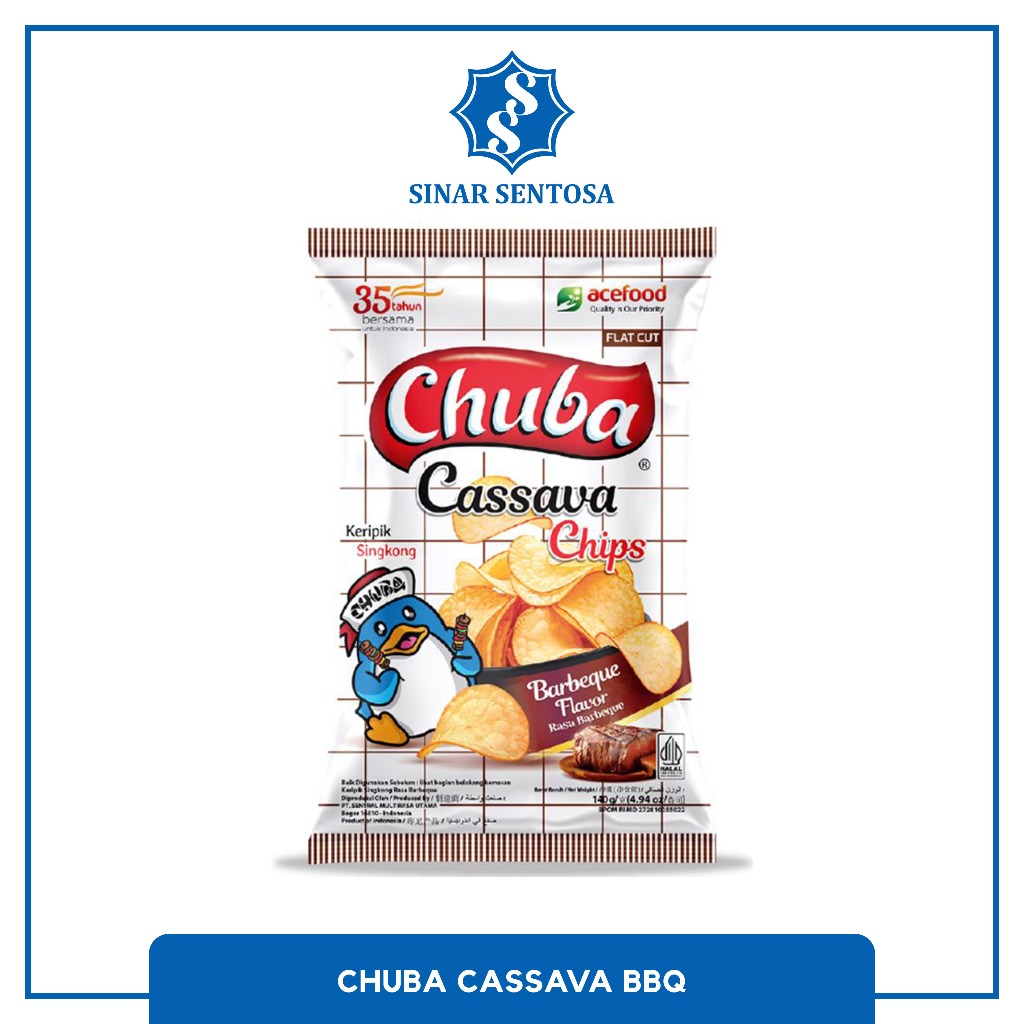 

Chuba Cassava Chips Rasa Barbeque 125g | Keripik Singkong BBQ Renyah & Gurih