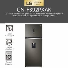 LG Kulkas 2 Pintu dengan Dispenser 392 L PXAK ABLPEIN