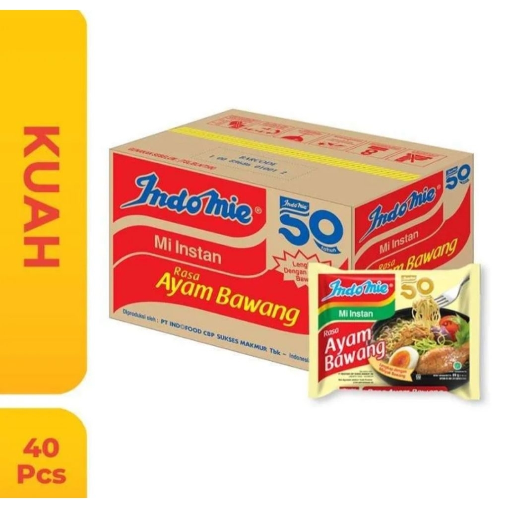 

Indomie Ayam Bawang Mie Instan 69 g [ 1 Dus Idisi 40 Pcs ]