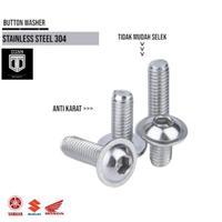 (5pcs) BUTTON WASHER M3 x 45 BAUT L SS 304 ANTI KARAT DRAT 3mm Baut Payung