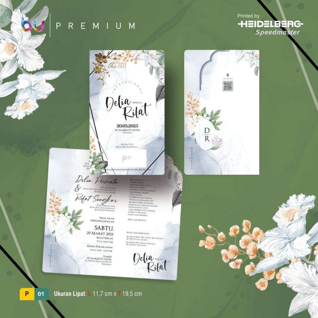 Blanko Undangan Kosongan BU Premium 01 FOIL (P 01)