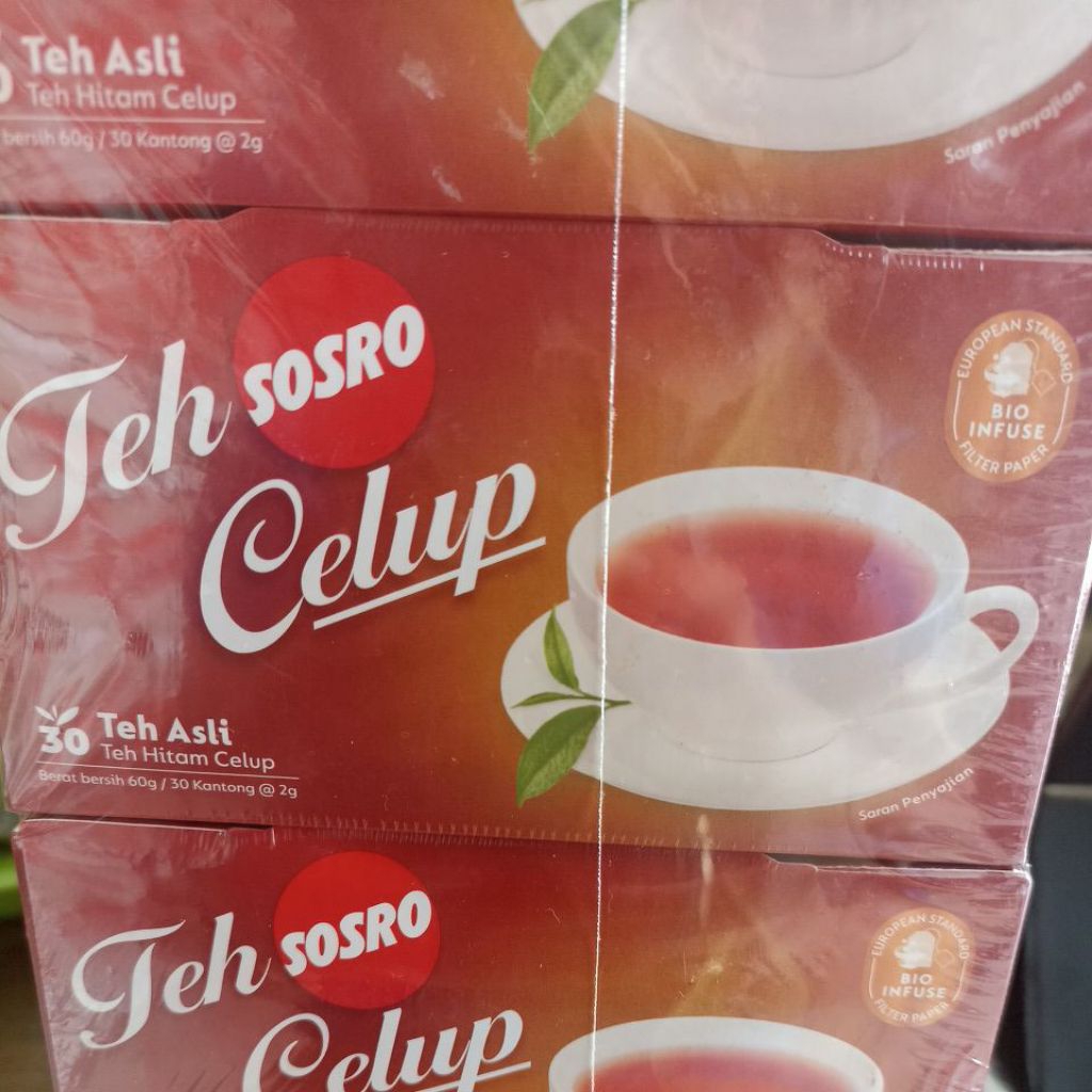 

Teh sosro celup isi 30kantong, Teh Celup, Teh Hitam, Teh Wangi, Black Tea