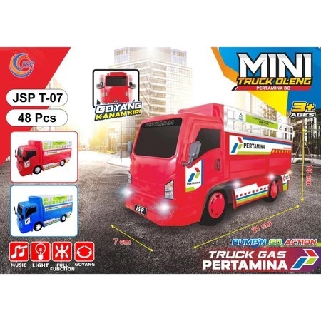 Mainan Anak Basuri Mini Truck Oleng PERTAMINA JSP Kode T-07 / Mainan Mini Truck Oleng Pertamina