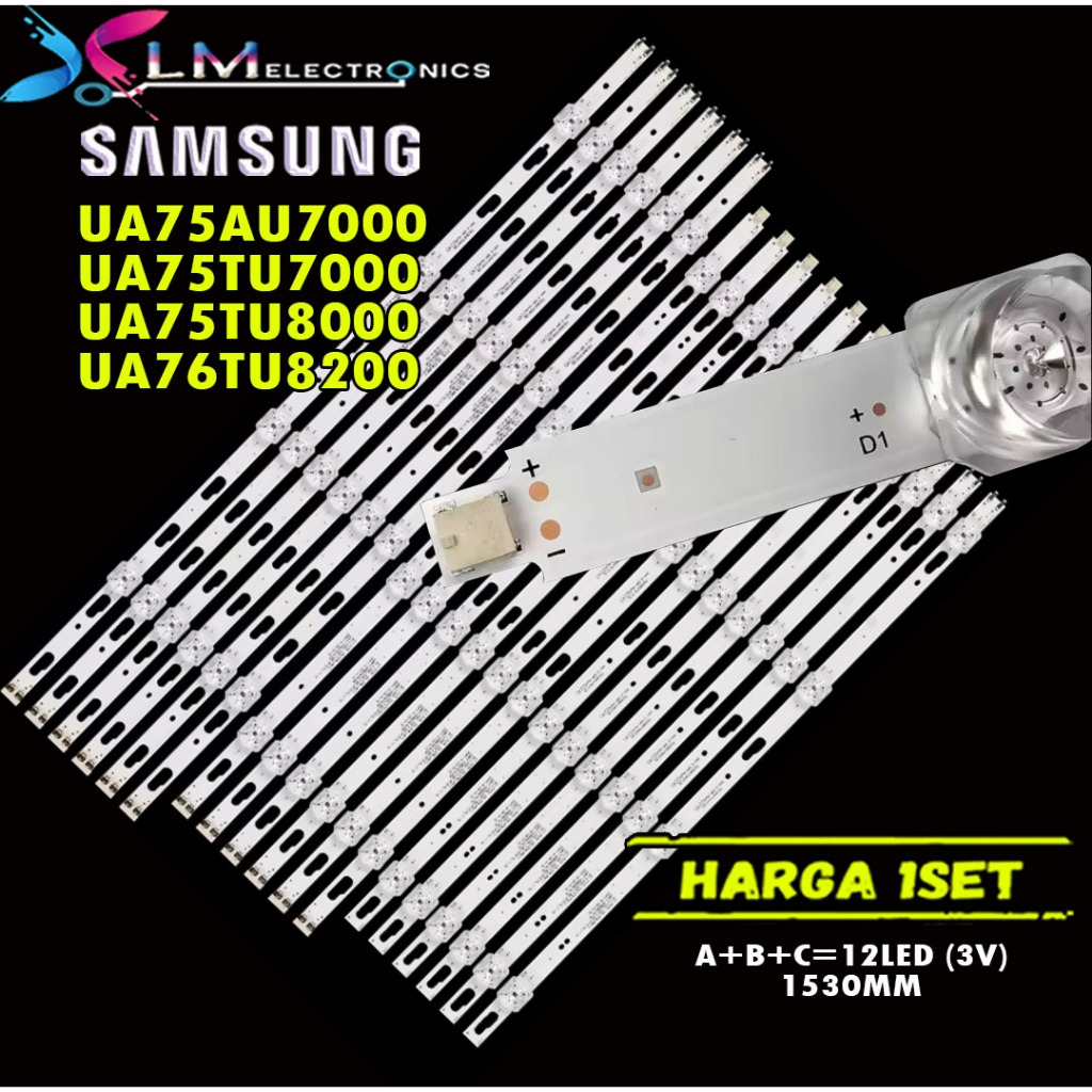 BACKLIGHT SAMSUNG UA75AU7000 UA75TU7000 UA75TU8000 UA76TU8200 75AU7000 75TU7000 75TU8000 76TU8200