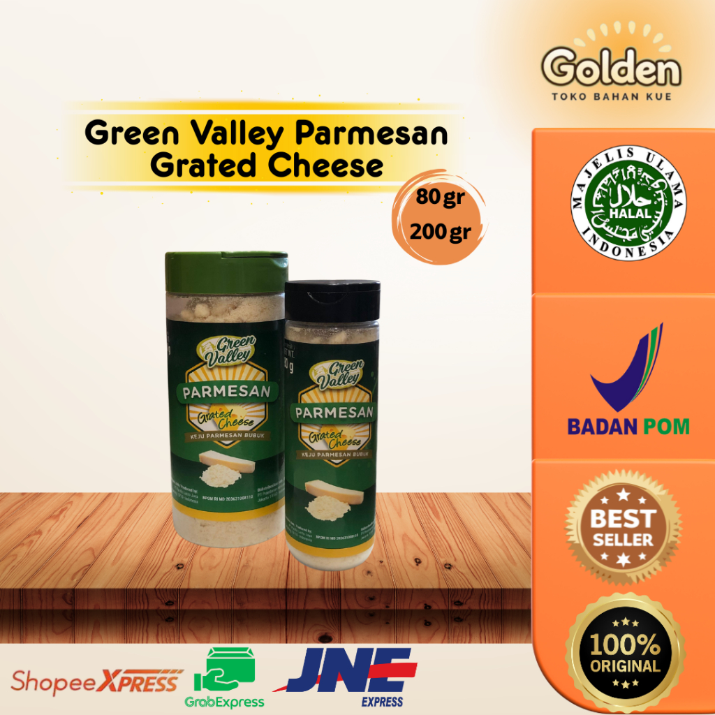 

Green Valley Parmesan Grated Cheese 80 gr, 200 gr