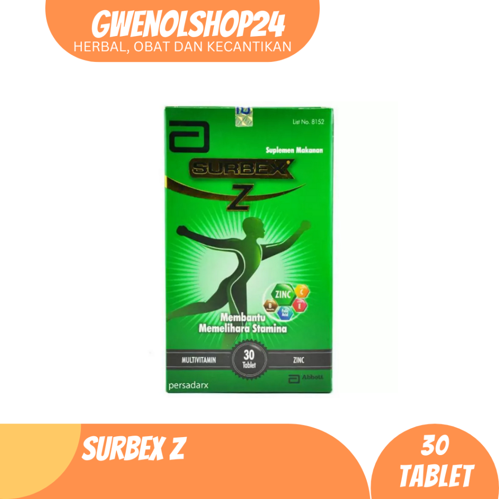 Surbex Z 30's Tablet Abbott / Vitamin C , Vitamin B Complex, Vitamin E, Dan Zinc