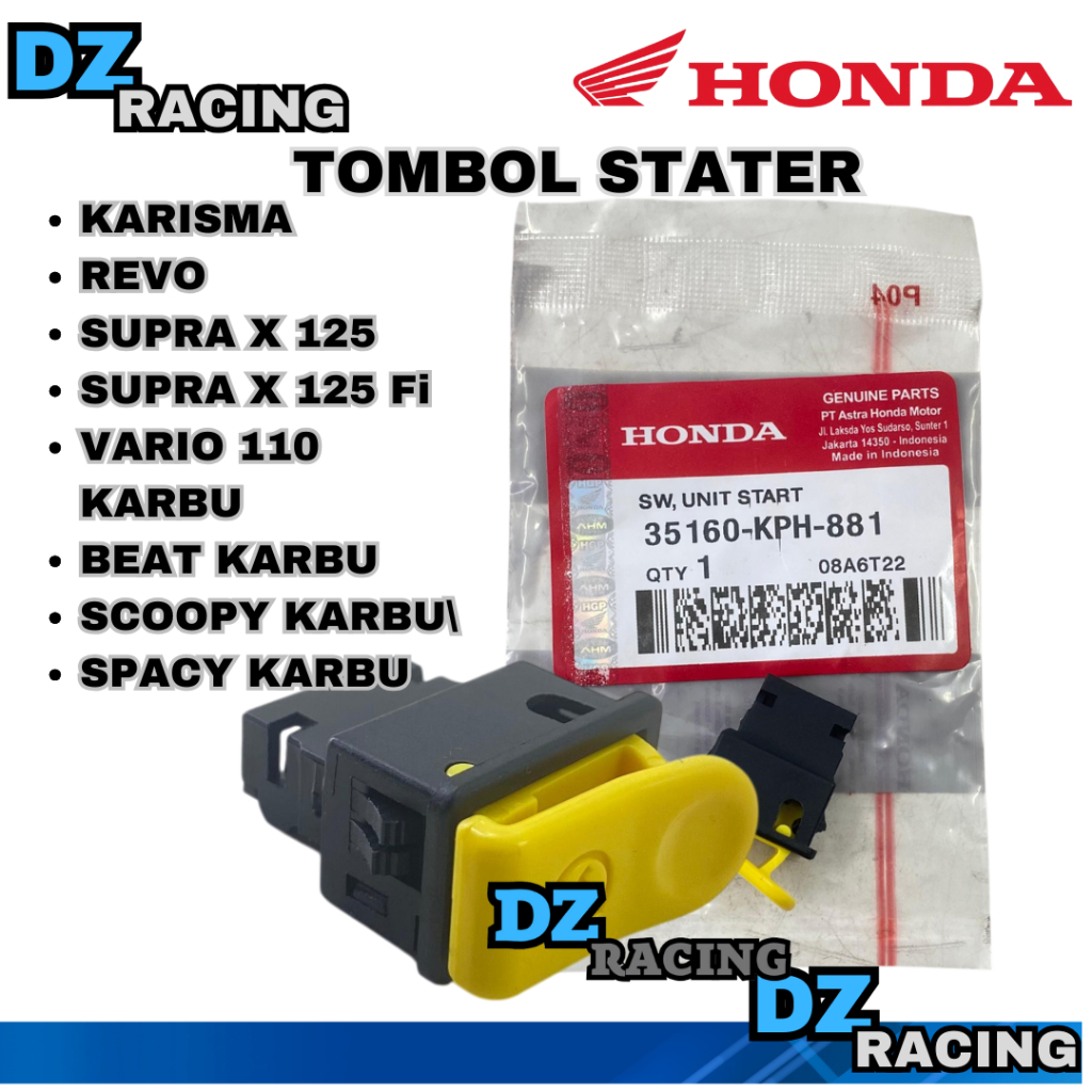 Saklar Stater Tombol Stater Beat Scoopy Spacy Vario 110 Karbu Kharisma Supra x Smash Oem