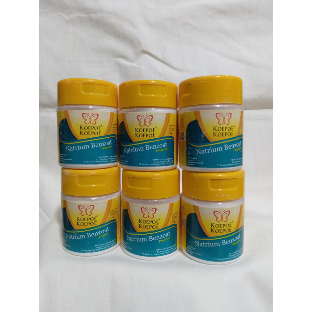 

Koepoe Koepoe Pengawet Makanan Natrium Benzoat 33gr ( 1 pack isi 6pcs)