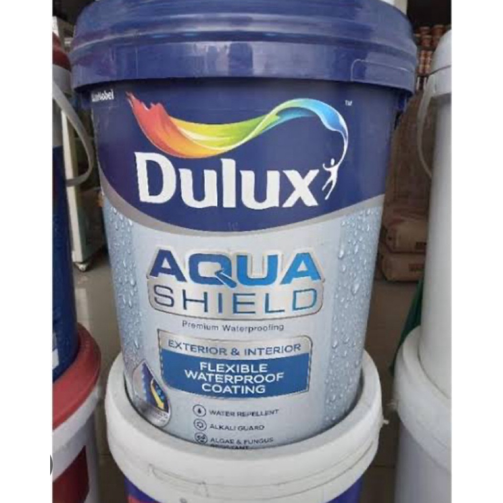 dulux aquashield 20kg 20 kg clinic white putih aquashield exterior interior