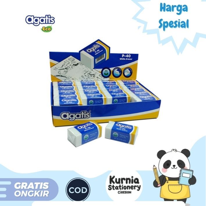 

Agatis Penghapus Eraser P-40 White/Putih Kecil (Satuan)