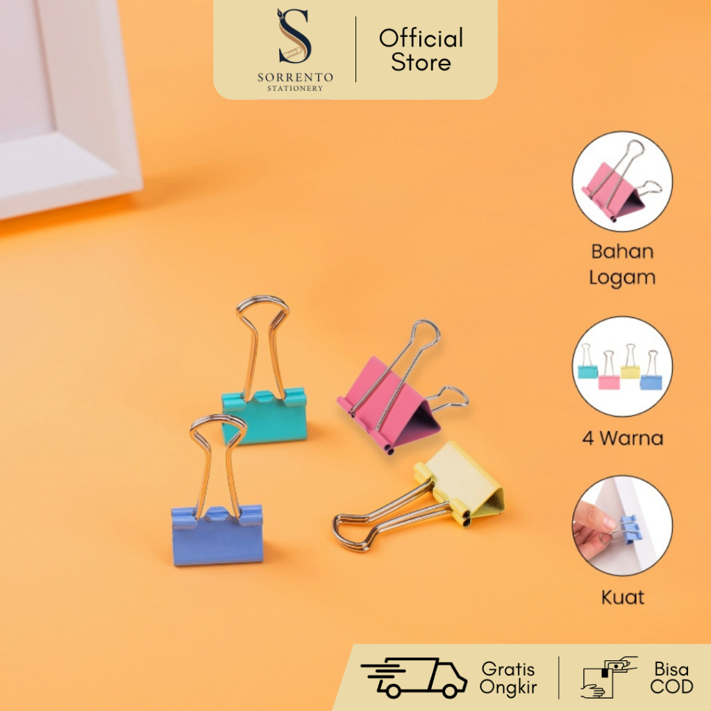 

Deli Binder Clip 19mm Warna Warni - Klip Penjepit Kertas E8555A