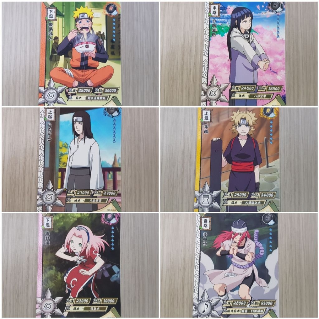 Naruto Uzumaki Kayou Card Trading TCG Kartu Hinata Neji Temari Tayuya Konohamaru Sakura Iruka Hayate