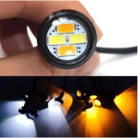 Lampu Sorot LED Mata Elang Eagle Eye Lamp Variasi Mobil Motor 2 Warna Super Terang
