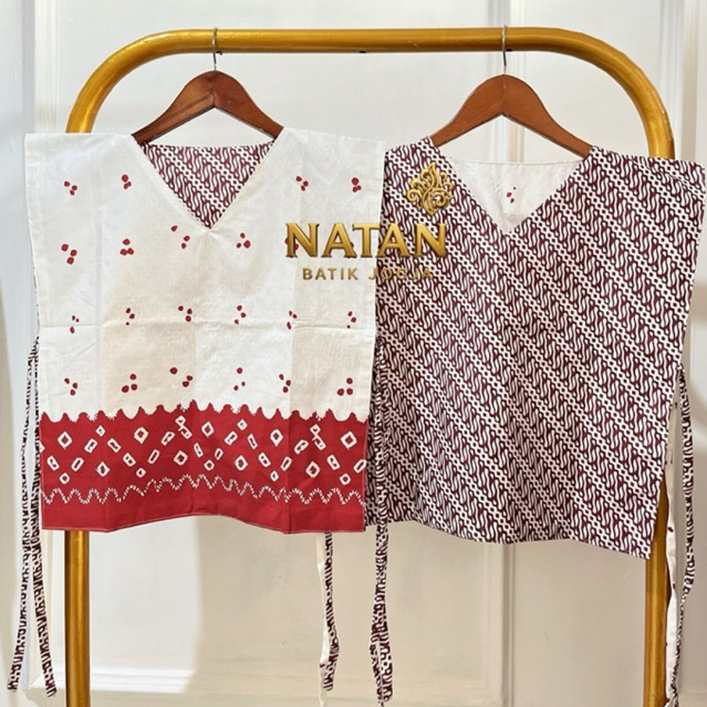 VNJ 08 | BRIANA Vest | Vest Batik Bolak Balik Jumputan Modern Merdeka Merah Putih Agustusan HUT RI L