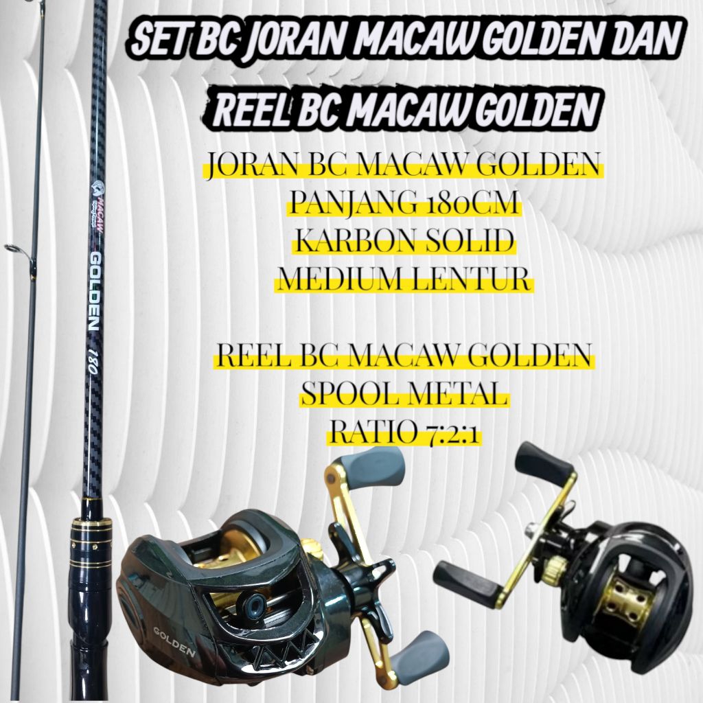 SET BC JORAN MACAW GOLDEN & REEL MACAW GOLDEN
