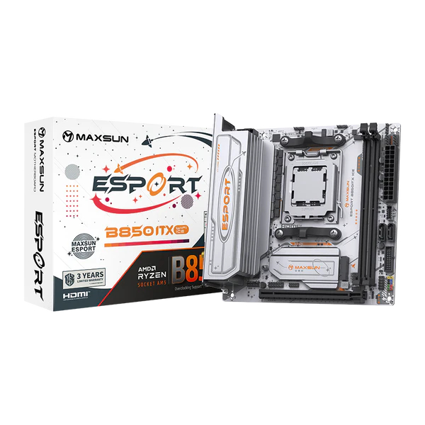 MAXSUN eSport B850ITX WIFI ICE DDR5 SOCKET AM5 MOTHERBOARD