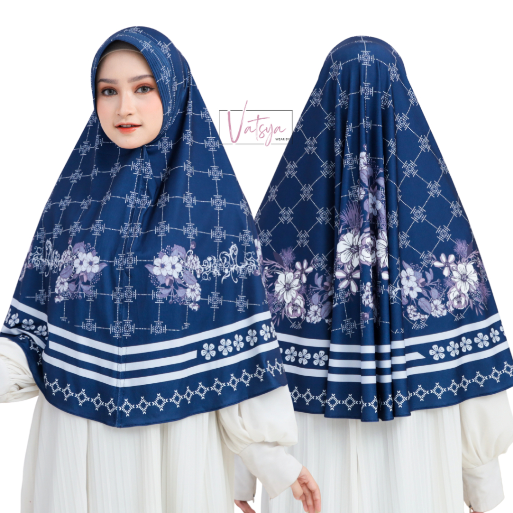 Jilbab Instant Jumbo Motif | Hijab Bergo Daily Syari Terbaru