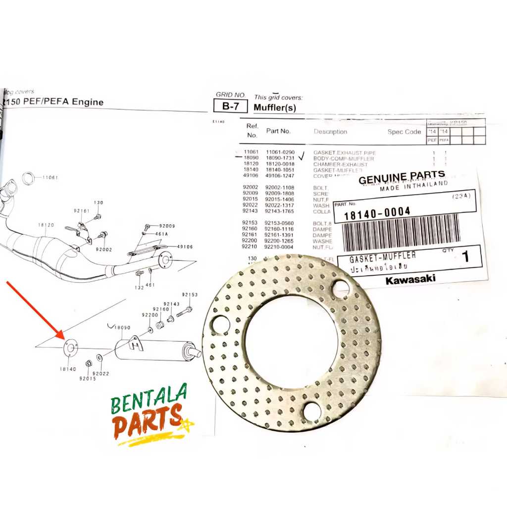 PAKING SILENCER KNALPOT NINJA R SS RR NINJA KIS ORIGINAL KAWASAKI