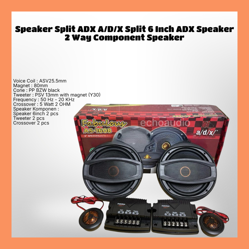 Speaker Split ADX A/D/X Split 6 inch ADX Speaker 2 Way Component Speaker