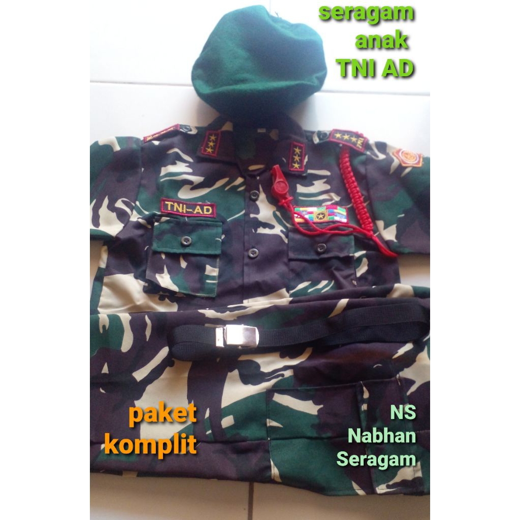 BAJU SERAGAM TNI ANAK LAKI-LAKI