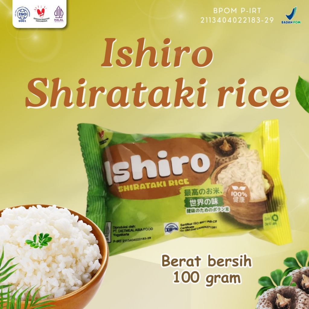 

Ishiro Beras Porang Seduh Berat 100Gram