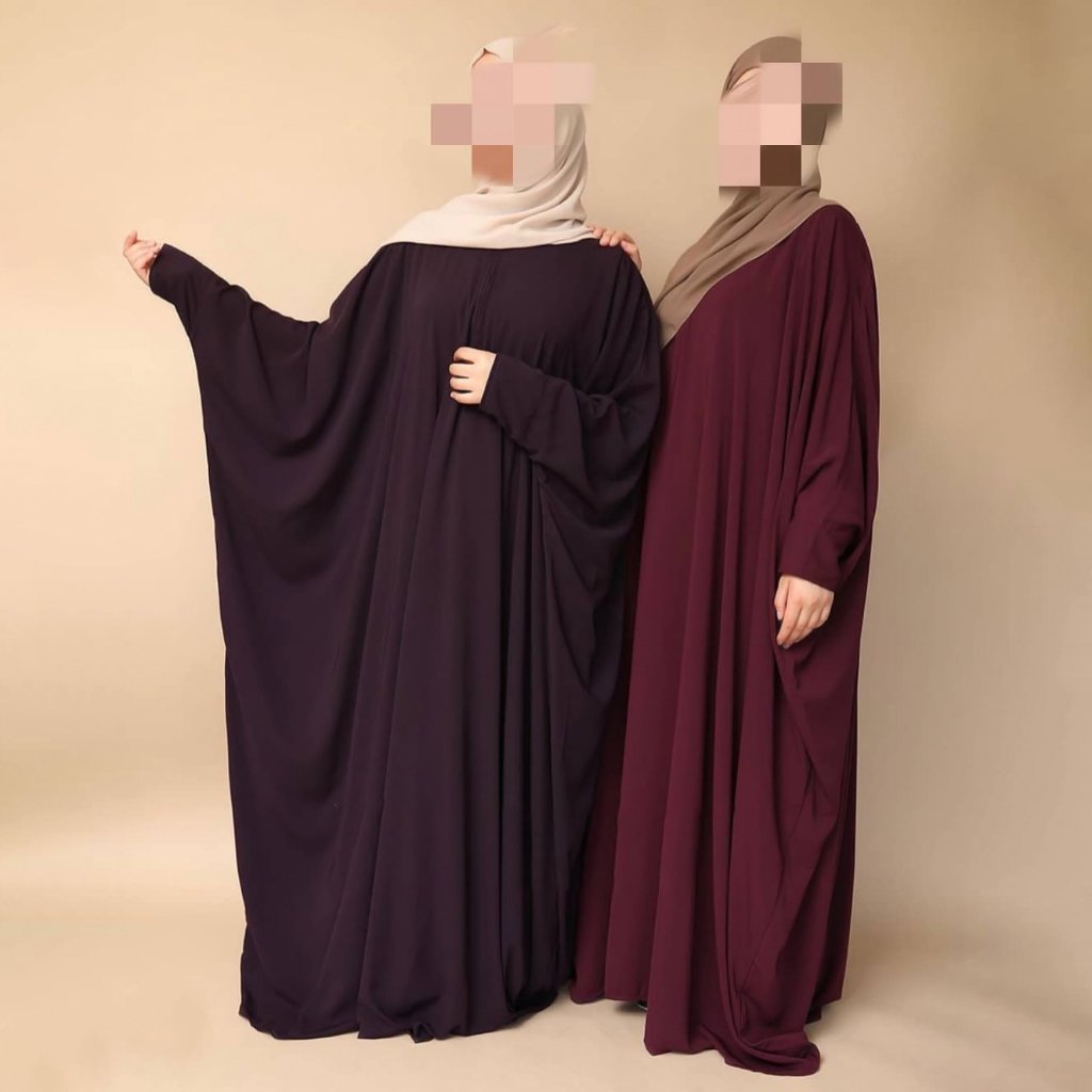Rstore - Abaya Sabrina Umroh Anti UV Model Batwing Semi Over Size Gamis Wanita Dewasa Muslim Syari