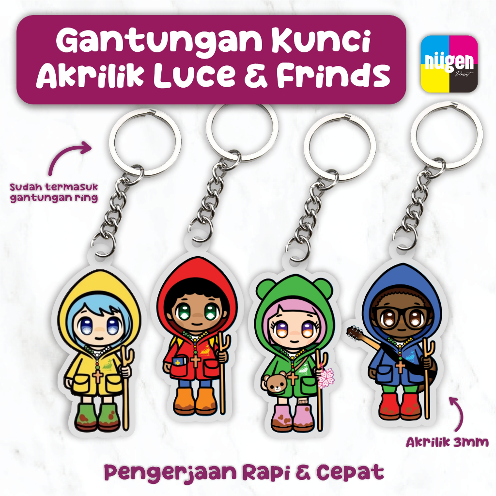 

Gantungan Kunci Acrylic Luce and Friends Tahun Yubelium Gereja Katolik