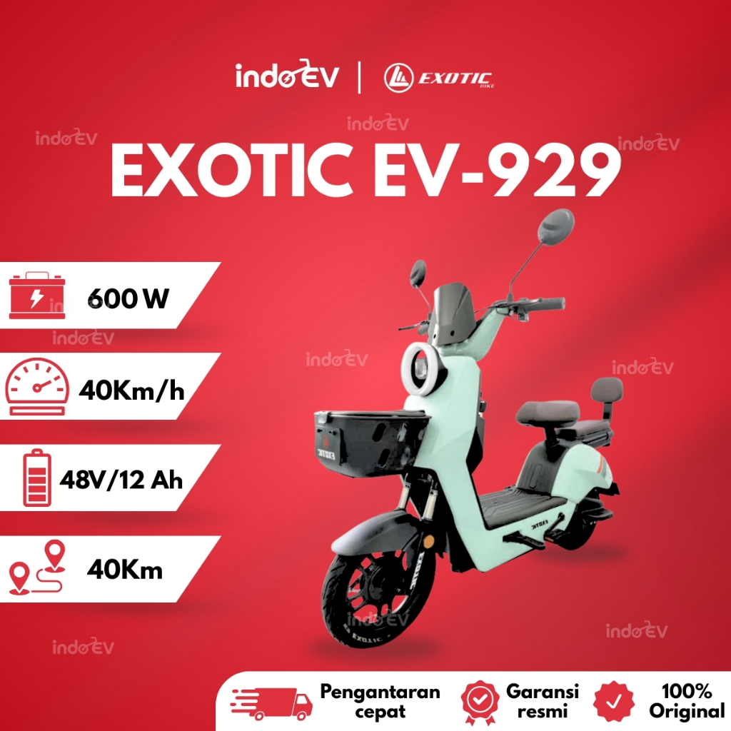 EXOTIC Sepedah listrik EV-929 48V12Ah 600Watt