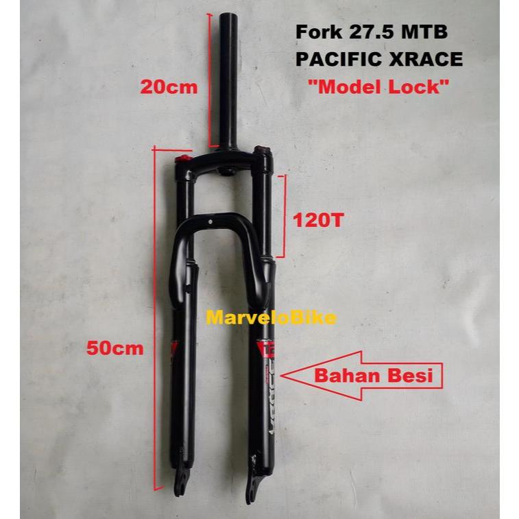 Fork Sepeda 27.5 MTB Suspensi PACIFIC XRACE Model Lock
