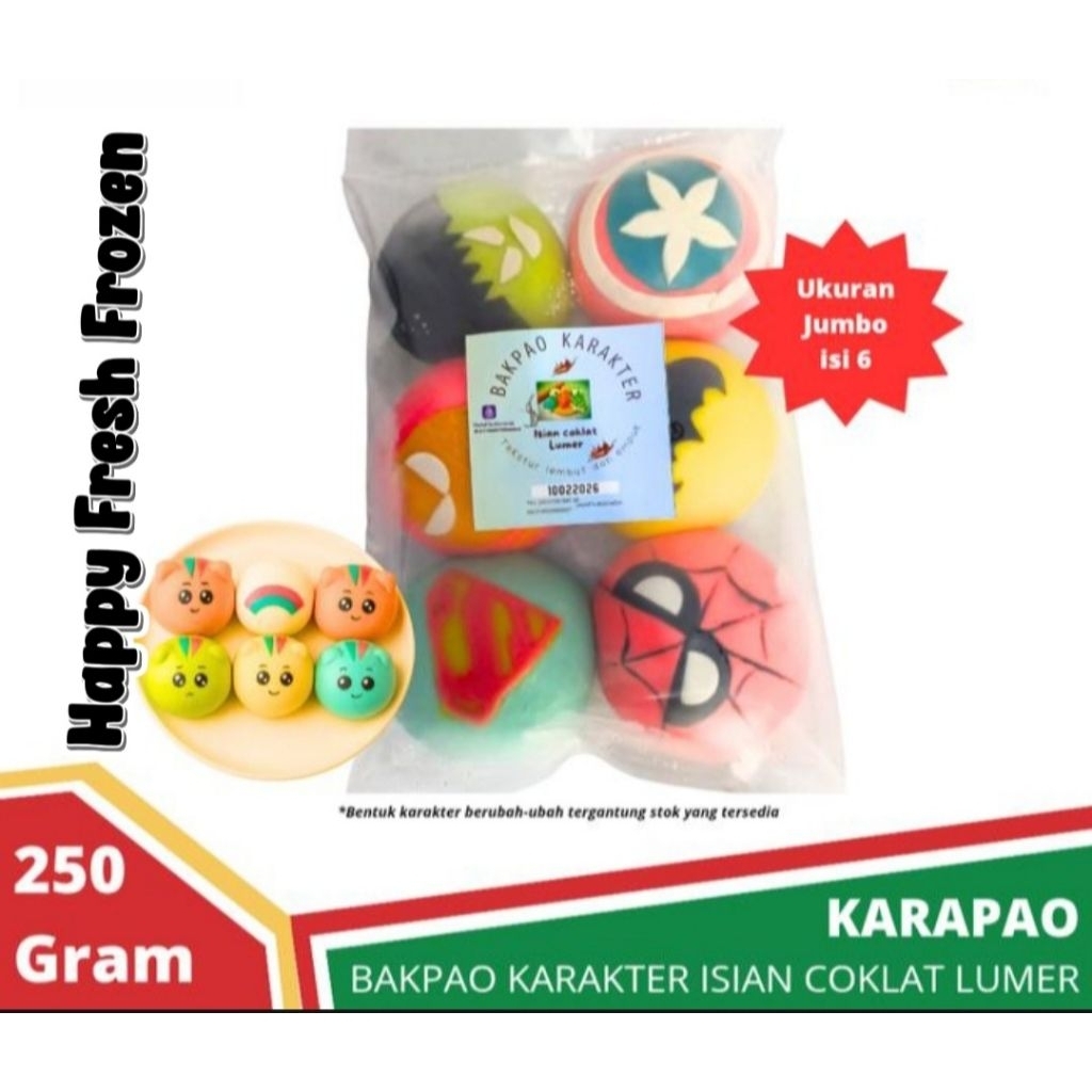 

KARAPAO Bakpao karakter Jumbo isi cokelat 250 gr