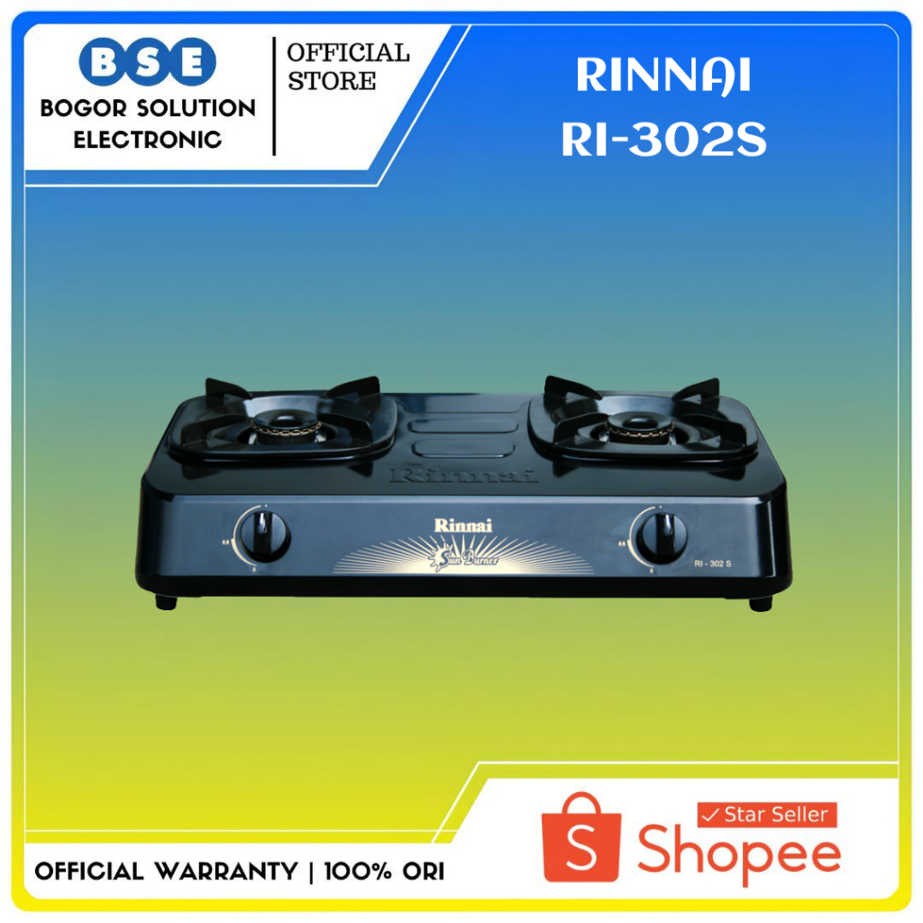 Rinnai RI-302S Kompor Gas Dua Tungku Rinnai RI-302S Ceflon Kompor Gas Rinnai