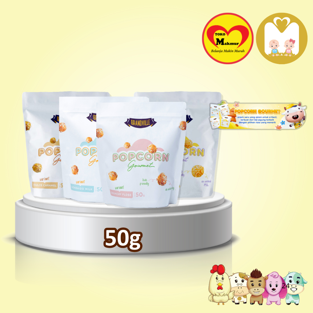 

Grandville Popcorn Cheese Blast / Crunchy Floss / Dulce Caramel / Hokkaido Milk 50gr / Toko Makmur Baby Shop