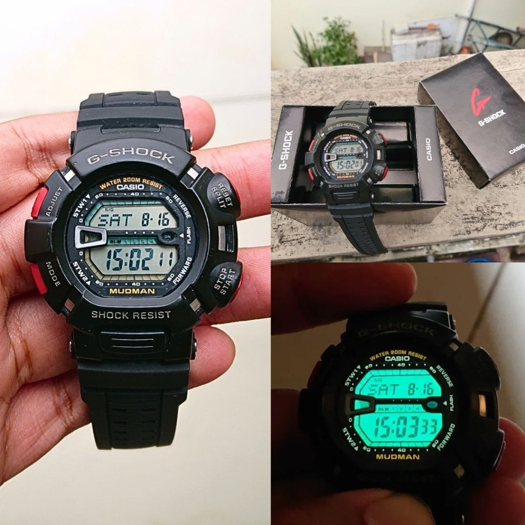 jam tangan casio g shock mudman g9000 original second koleksi no protrek
