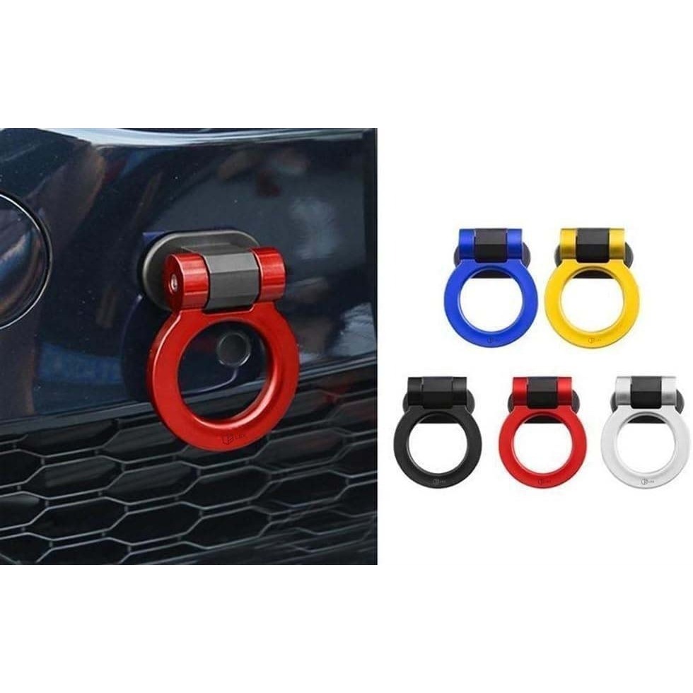 LBX Towing Hook Dummy Bulat Sticker Stiker Tempel Dekorasi Aksessory Sporty Mobil Tempel Universal Dummy Towing Hook Decoration Design Only Model Bulat Tempel Racing Aksessory Exterior Depan Belakang Mobil Kait Trailer Pengait Derek Bus Truck Sedan MVP