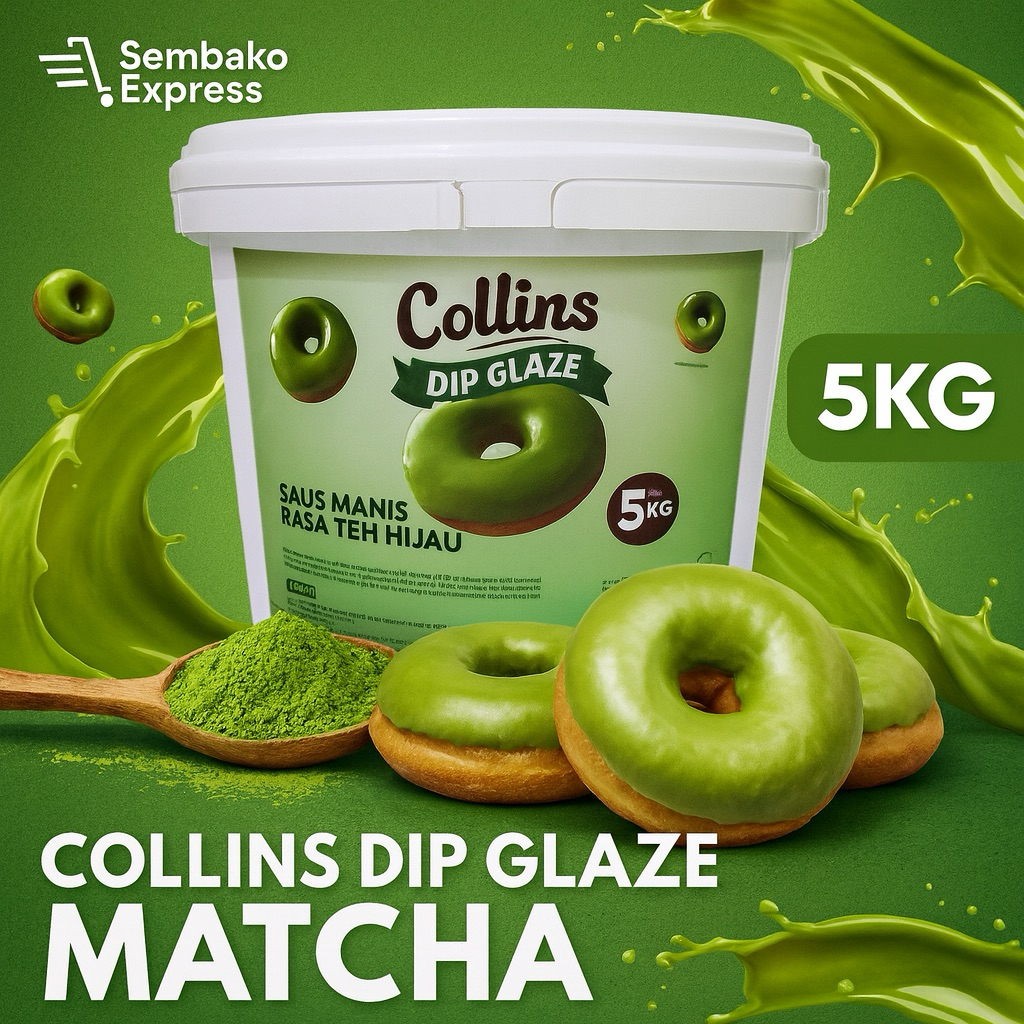 

Collins Dip Glaze Matcha 5kg – Saus Manis Rasa Teh Hijau