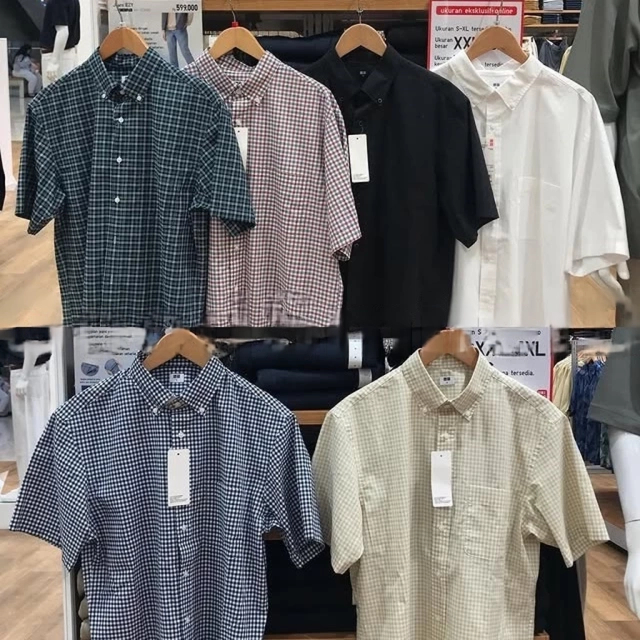 Kemeja Pria Uniqlo Lengan Pendek Original