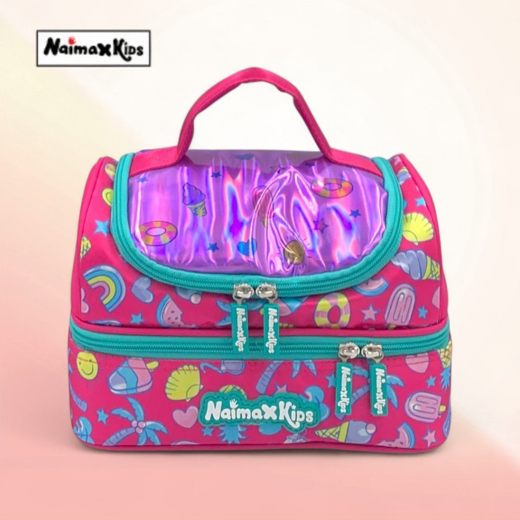 Naimax Kids Tas Bekal Anak Perempuan Karakter Shoes Pink | Lunch Bag Anak Motif Anak Perempuan