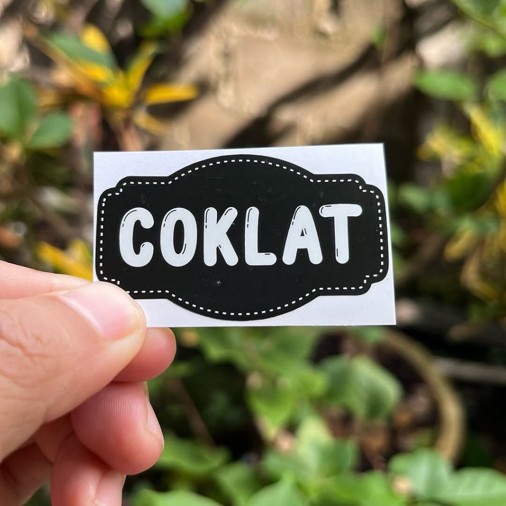 

Stiker Anti Air Size 5 x 3cm Tulisan Coklat