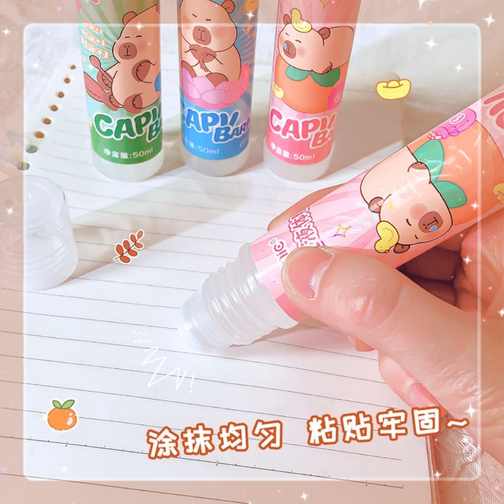 

(PF011) 1PC 50ml Capybara liquid glue | Lem cair perekat kertas / Adhesive Glue